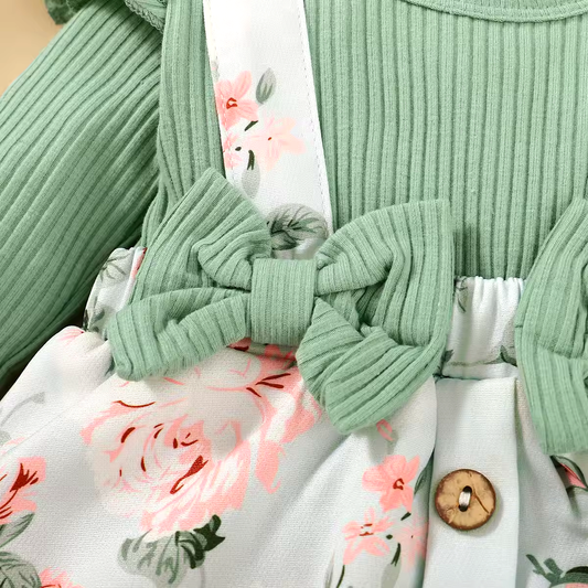 Babyklänning med Hängsel & Hårband