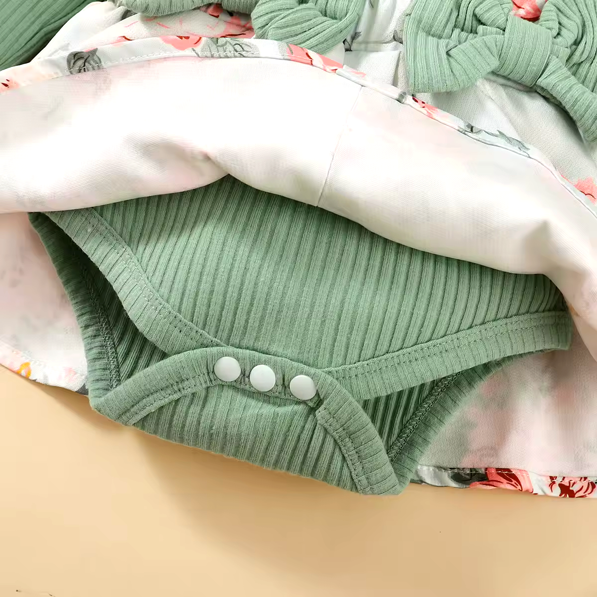 Babyklänning med Hängsel & Hårband