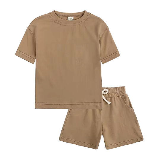 2-delat set för Barn – T-shirt & Shorts i Bomull