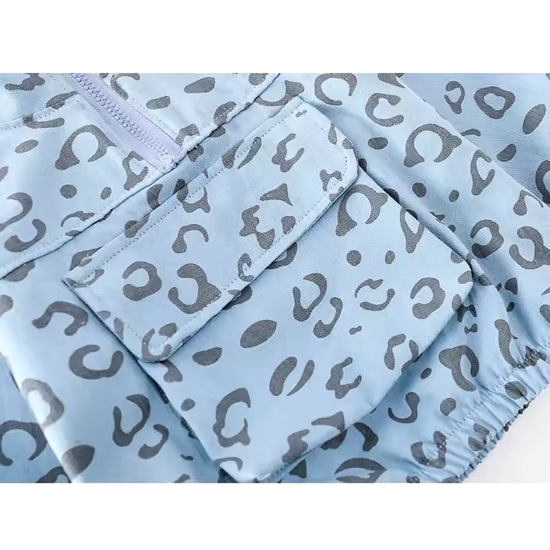 2-delat Leopard Set för Barn – Jacka & Byxor