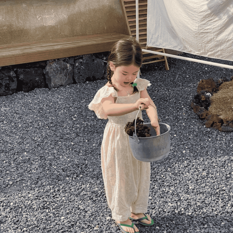 Söt Vintage Jumpsuit för Barn