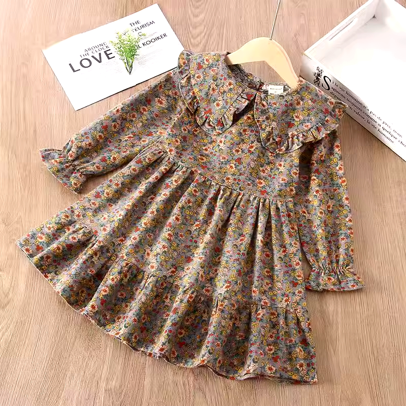 Blommig Klänning för Flickor