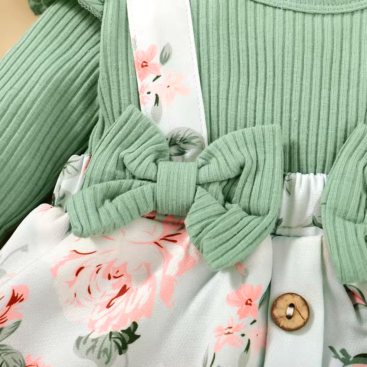 Babyklänning med Hängsel & Hårband