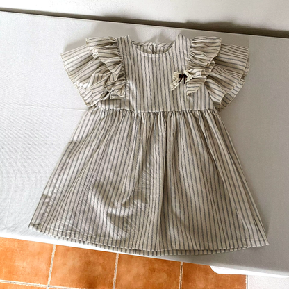 Randigt Sommarset för Flicka – Kortärmad Skjorta & Shorts