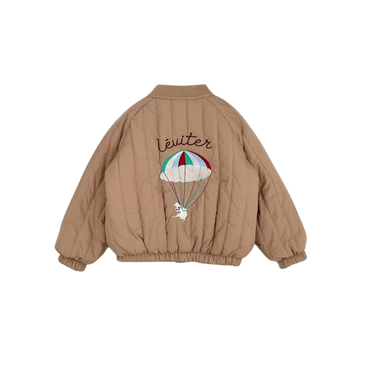 Quiltad Barnjacka med Broderi