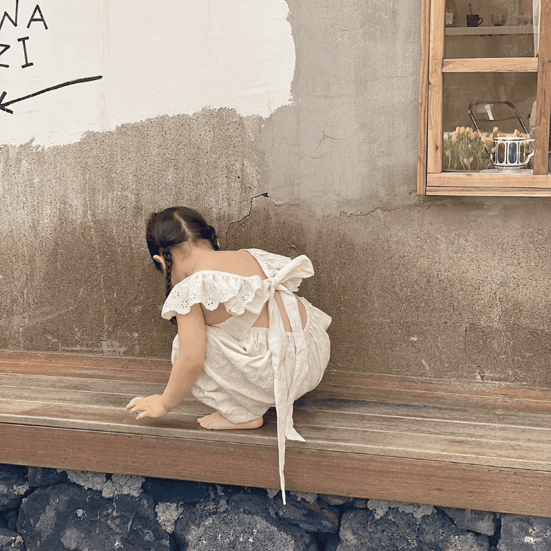 Söt Vintage Jumpsuit för Barn