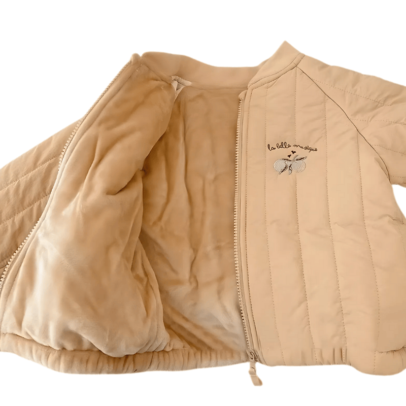 Quiltad Barnjacka med Broderi